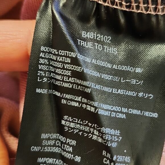 VOLCOM Women's Lived In Lounge Wear Pink Tie-Dye Full Zip Cotton Hoodie Medium - Picture 3 of 10